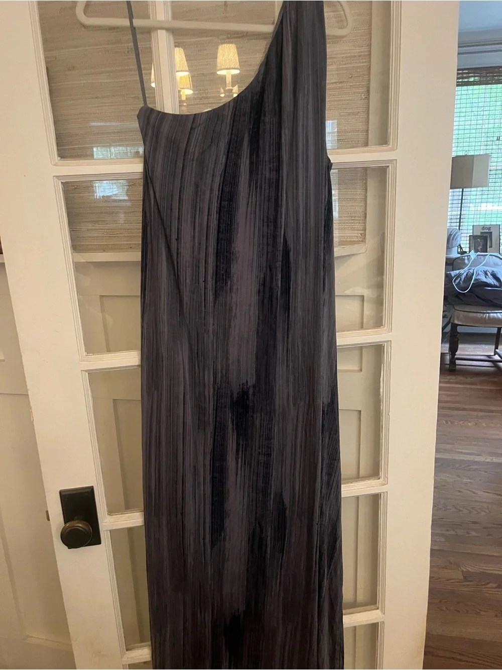 Soma One-Shoulder Maxi Dress in Charcoal